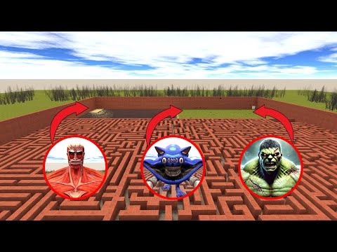 Garry’s Mod Battle Royale SCP 096 vs Shin Sonic vs Hulk  vs  Colossal Titan Full Fight!
