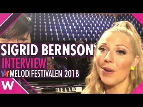 Sigrid Bernson "Patrick Swayze" | Melodifestivalen 2018 Karlstad  (INTERVIEW)