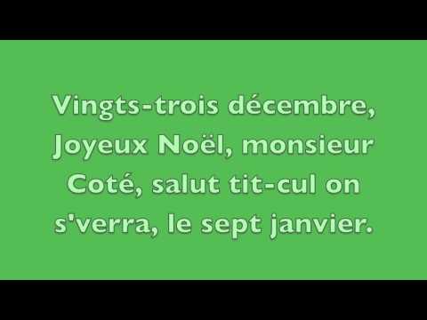 23 décembre -François Lachance paroles