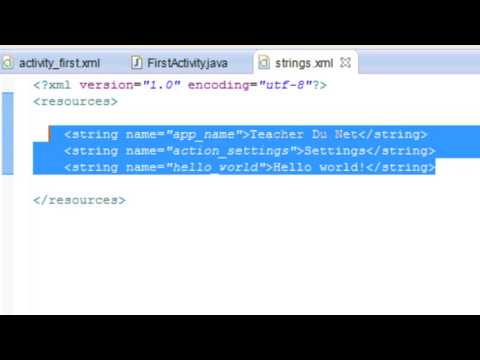 DEVELOPPER SOUS ANDROID 5 Exécution de notre première application android