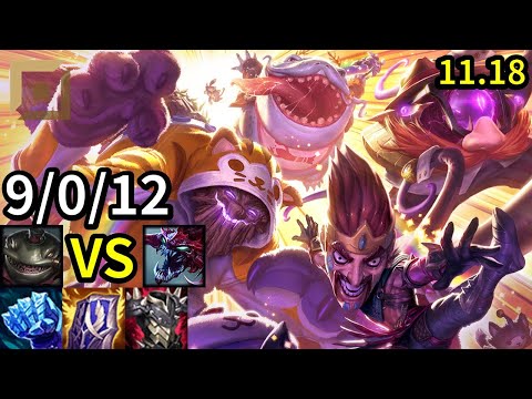 Tahm Kench Top vs Cho'Gath - KR Master | Patch 11.18