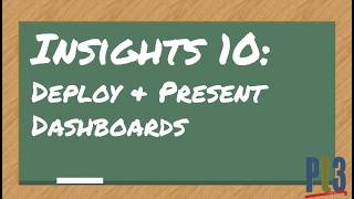 PeopleSoft Insights 10: Deploy & Present Insights Dashboards