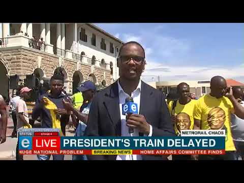 Ramaphosa's train delayed in Pretoria