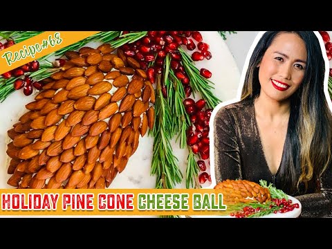 CHRISTMAS RECIPES | HOW TO MAKE HOLIDAY PINECONE CHEESE BALLS | FESTIVE APPETIZERS