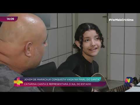 Menina de Maracajá chega à final de festival de música em SC