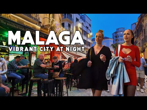 Malaga City Spain Vibrant City at Night March 2024 Update Costa del Sol | Andalucía [4K]