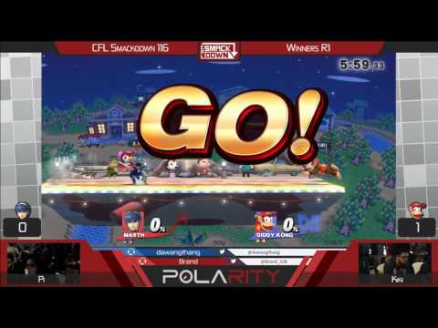 CFL Smackdown 116 WiiU - Pi (Marth) vs Kiki (Diddy Kong) - Winners R1