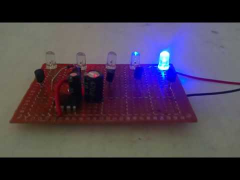 81 LED chaser using double IC 4017