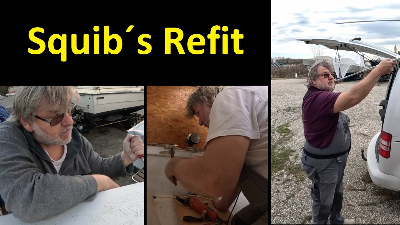Squib Refit - Rub rail removal - Installation of sail tracks - Battery base installation /63