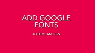 Download lagu Add Google Fonts to CSS and HTML for Beginners mp3