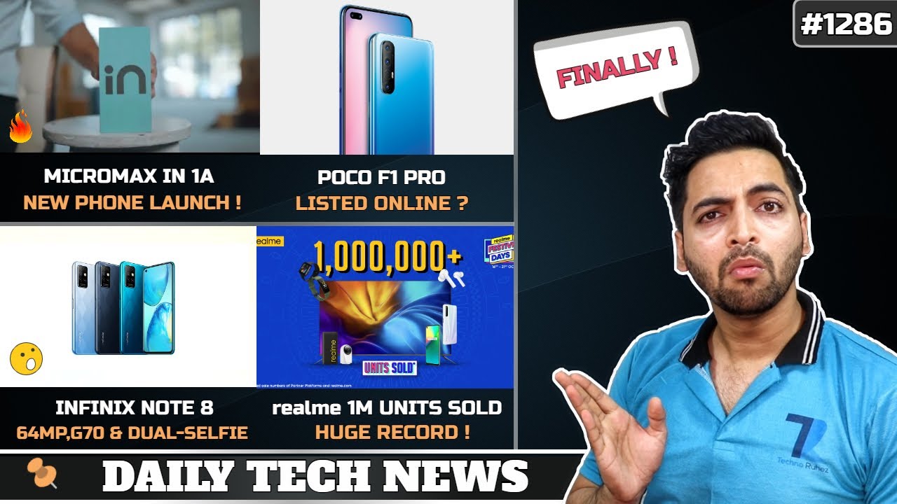 Micromax IN 1A New Phone Launch,POCO F1 Pro,Mega Giveaway,5G India Launch,Infinix Note 8,Moto 3-in-1