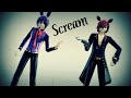 [MMD X FNAF] Scream [Bonnie,Foxy] + DL 