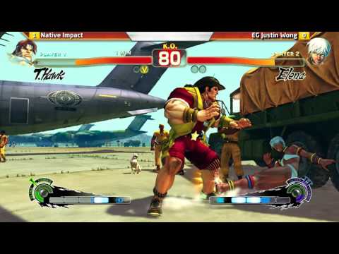 USF4 Semis @ DTN2015 - Native Impact vs EG JWong [720p/60fps]