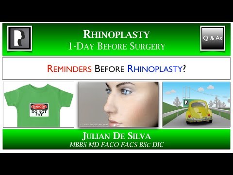 1-Day Before Rhinoplasty…