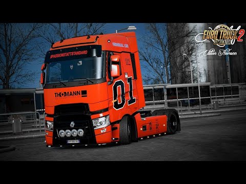 ETS2 1.37 Pro Mods 2.46 Renault T General Lee Edition Thomann Brutal Open Pipes Sound 1400PS
