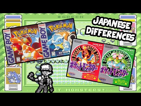 Japanese Pokemon Red and Blue Region Version Differences