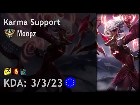 Karma Support vs Morgana - Moopz - EUW Challenger Patch 7.16