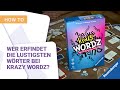 Who Can Invent The Funniest Words  In The Party Game Krazy Wordz From Ravensburger