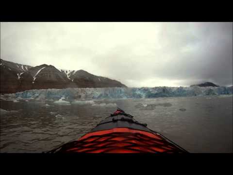 Riding out the waves from a Calving Glacier, Svalbard Islands, Arctic Circle