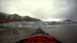 Riding out the waves from a Calving Glacier, Svalbard Islands, Arctic Circle