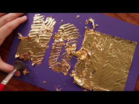 Gold Lettering Process with Gold Leaf & Craft Gilding Glue