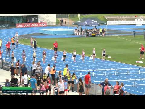Girls Under 10 60m Hurdles H9 - 2020 State Combined Events Championships // LAVicTV