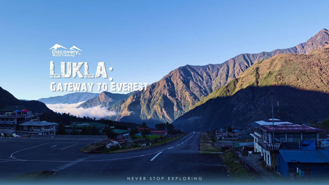 Lukla, gateway to Everest, with airport and trails.