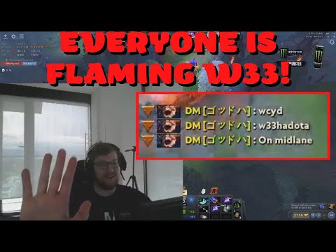 The FLAME is REAL! Everyone Is Flaming W33! - Dota 2