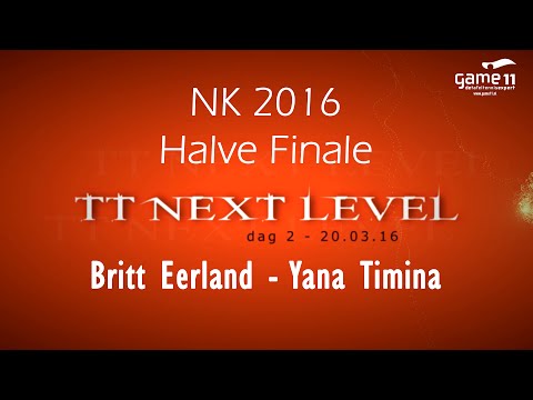 NK 2016 Halve Finale: Britt Eerland - Yana Timina