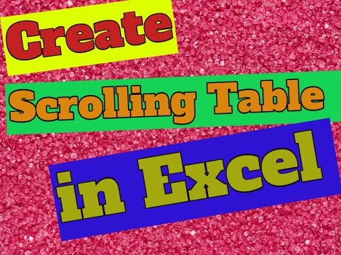 How to Create a Scrolling Table of data in Excel without VBA - View hundreds of Records in one spot!