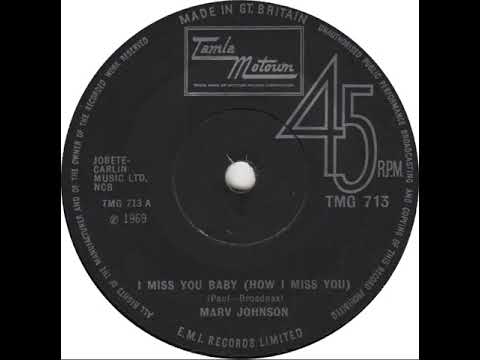 UK New Entry 1969 (204) Marv Johnson - I Miss You Baby (How I Miss You)