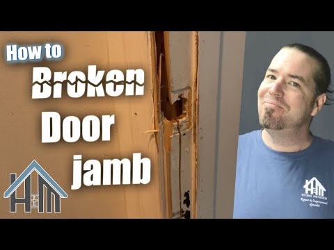 How to repair replace broken door jamb,  fix interior door jamb and casing. Easy!