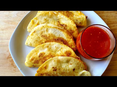 Quesadillas fritas rellenas de verdura