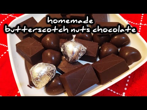 Butterscotch chocolates/How to make butterscotch, butterscotch chocolate? homemade chocolate eng sub