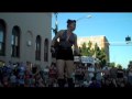 Mama Lou Strong Woman Crushes Apple At Busker Festival Lawrence 09