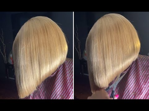 How to: Perfect and Quick Asymmetrical Bob Haircut &...