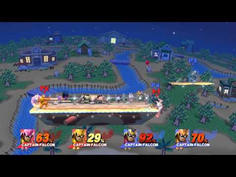 Ssb4 Mr.T(Pink F.) and Poop(Gold F.) vs Jam(Normal F.) and Eldon(Blue F.)