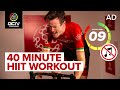 40 Minute HIIT Indoor Cycling Workout Without Music 🔇