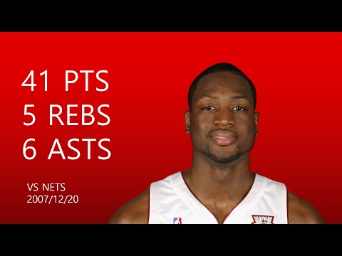 Dwayne Wade | 41 pts,5 rebs,6 asts,3 stls,3 blks | December 20,2007 | vs NJN