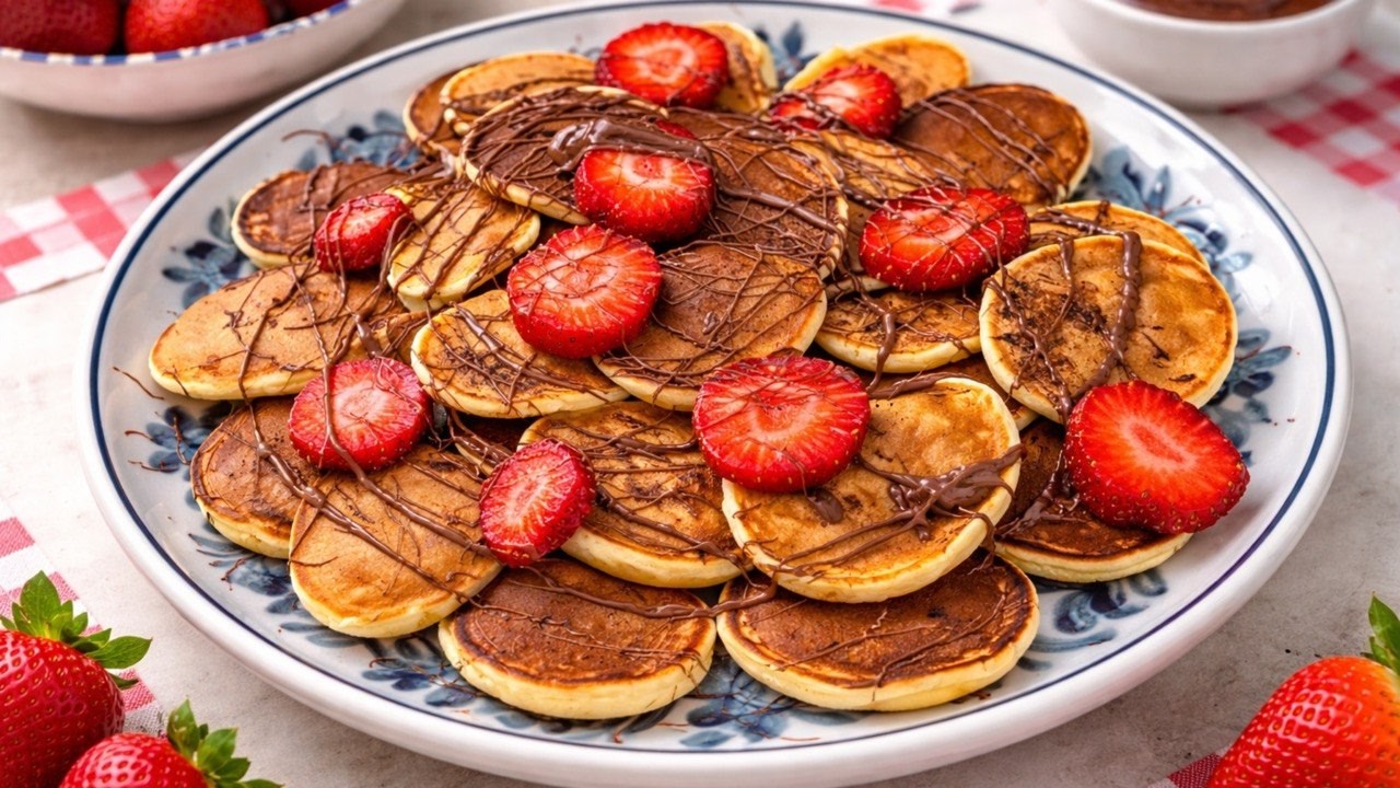 Quick & Easy Mini Fruit Pancakes 🍓🍌 | Soft, Fluffy & Ready in 2 Minutes!