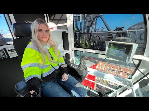 Young crane driver scales new heights as only woman in the job