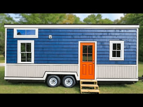 The Indigo Tiny House, built by Driftwood Homes USA, is approximately 280 square feet