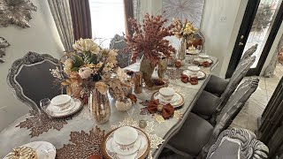 LUXURIOUS FALL TABLE STYLING\ DECORATE WITH ME #decoratewithme #roomrefresh