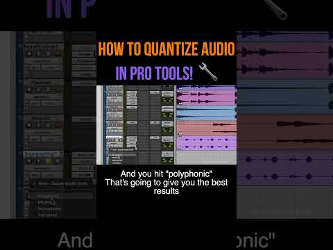 How To Quantize Audio In Pro Tools! #protools #mixing #mixingtips