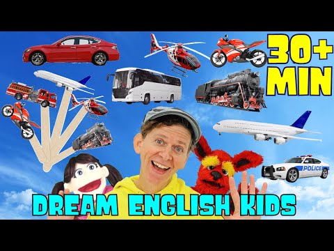 What Do You See Vehicles and More with Matt | 30 minutes | Dream English Kids