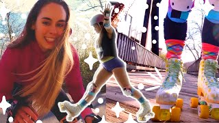 Learning to Roller Skate Outside | Roller Skate Beginner Vlog Day 29 (My Progress)