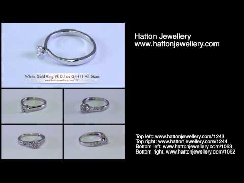 Pure White Gold Diamond Ring 0.1cts G/H I1 1261