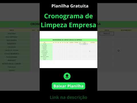 Planilha Cronograma de Limpeza Empresa Gratuita