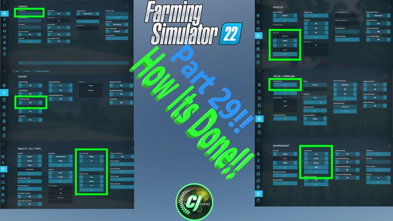 Easy Development Controls Explained! | #FS22 | #CJFarms | #GiantsPartnerProgram