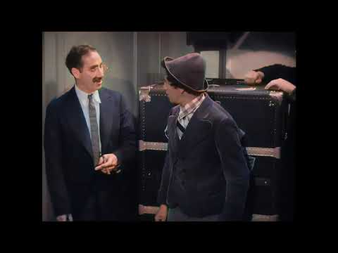 The Marx Brothers 1935 A Night at the Opera scene colorized remaster 4k